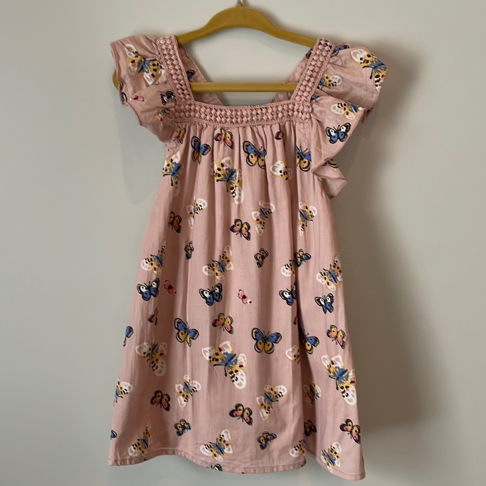 Peek pink and butterfly dress 12 - 18 months NWT